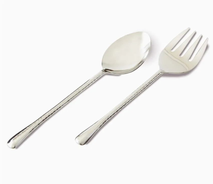 Hammered Salad Server Set 10.5"