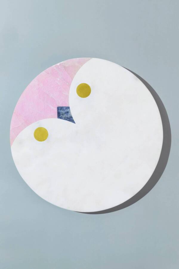 Snowy Owl Marble Cheese Board, 8" - Image 2