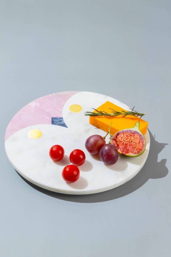 Snowy Owl Marble Cheese Board, 8"