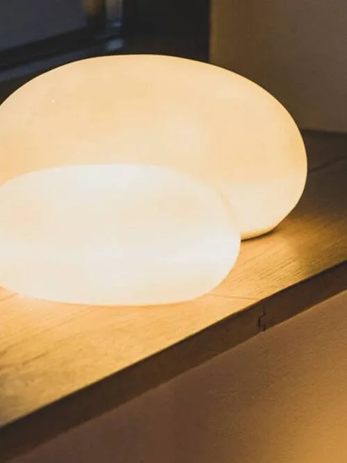 Light Pebble - Matte Porcelain with LED Light: Light Pebble Large