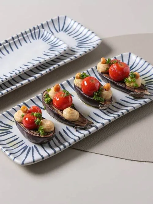 Rectangular Platter Medium Elemento: Ivory, Stoneware