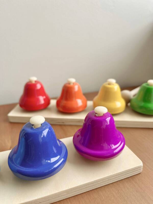 Wooden Desk Bells Set | 8 Notes Diatonic Hand Bells - Image 4