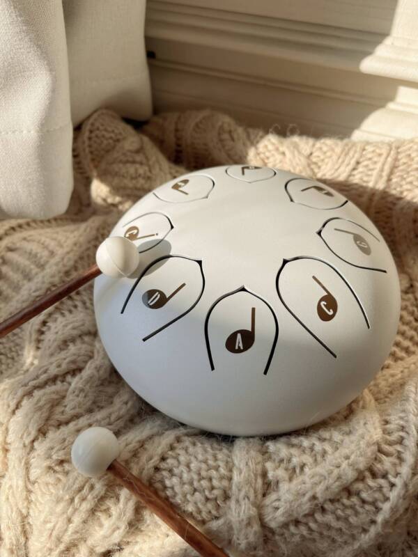Steel Tongue Drum Kids Drum Toy Instrument: White