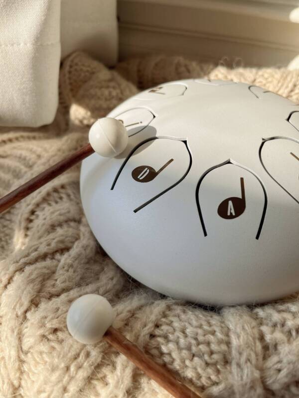 Steel Tongue Drum Kids Drum Toy Instrument: White - Image 4