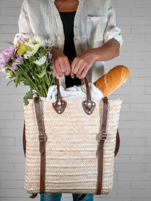 Moroccan Shopping Basket Backpack