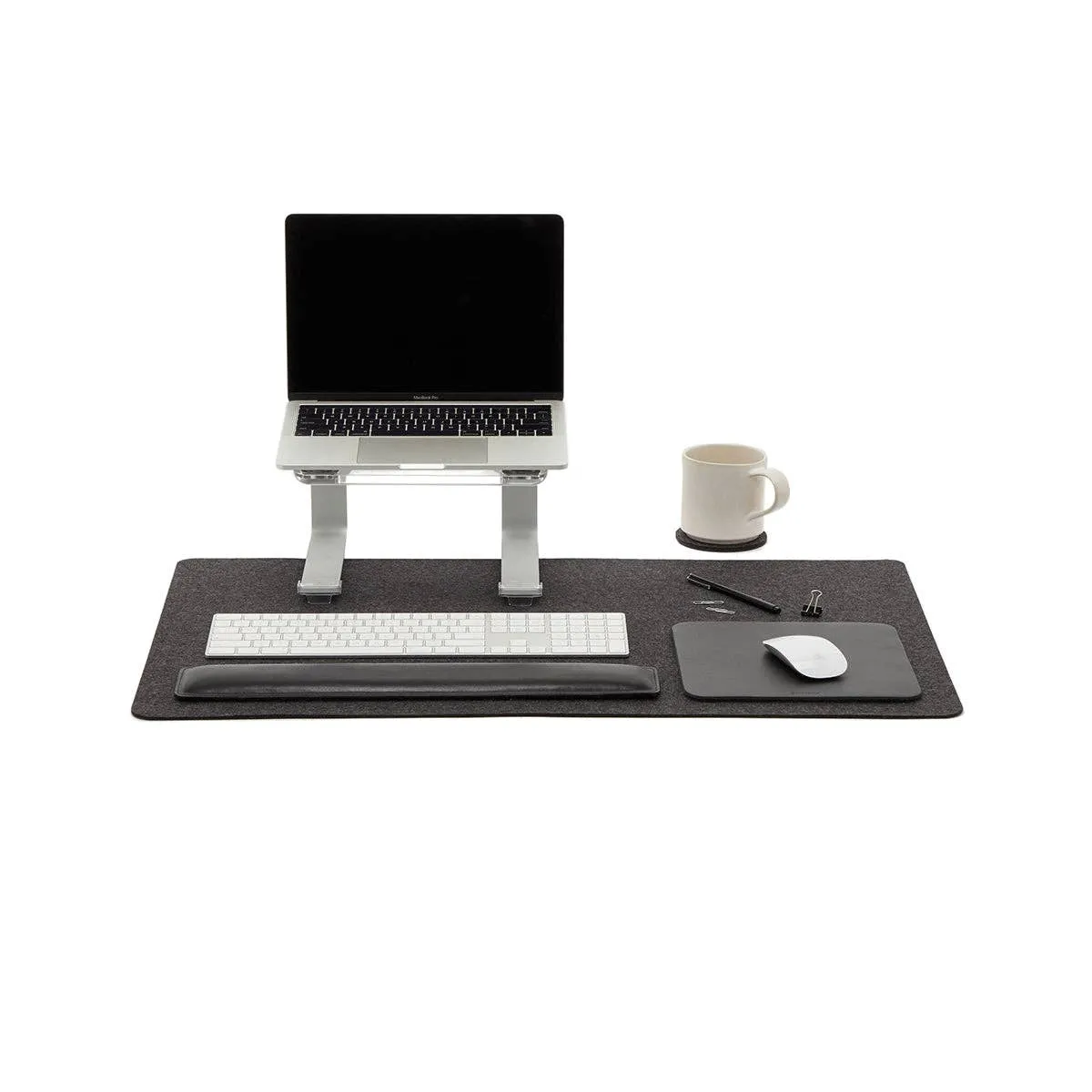 Mosen Large Merino Wool Felt Desk Pad: Charcoal - Image 3