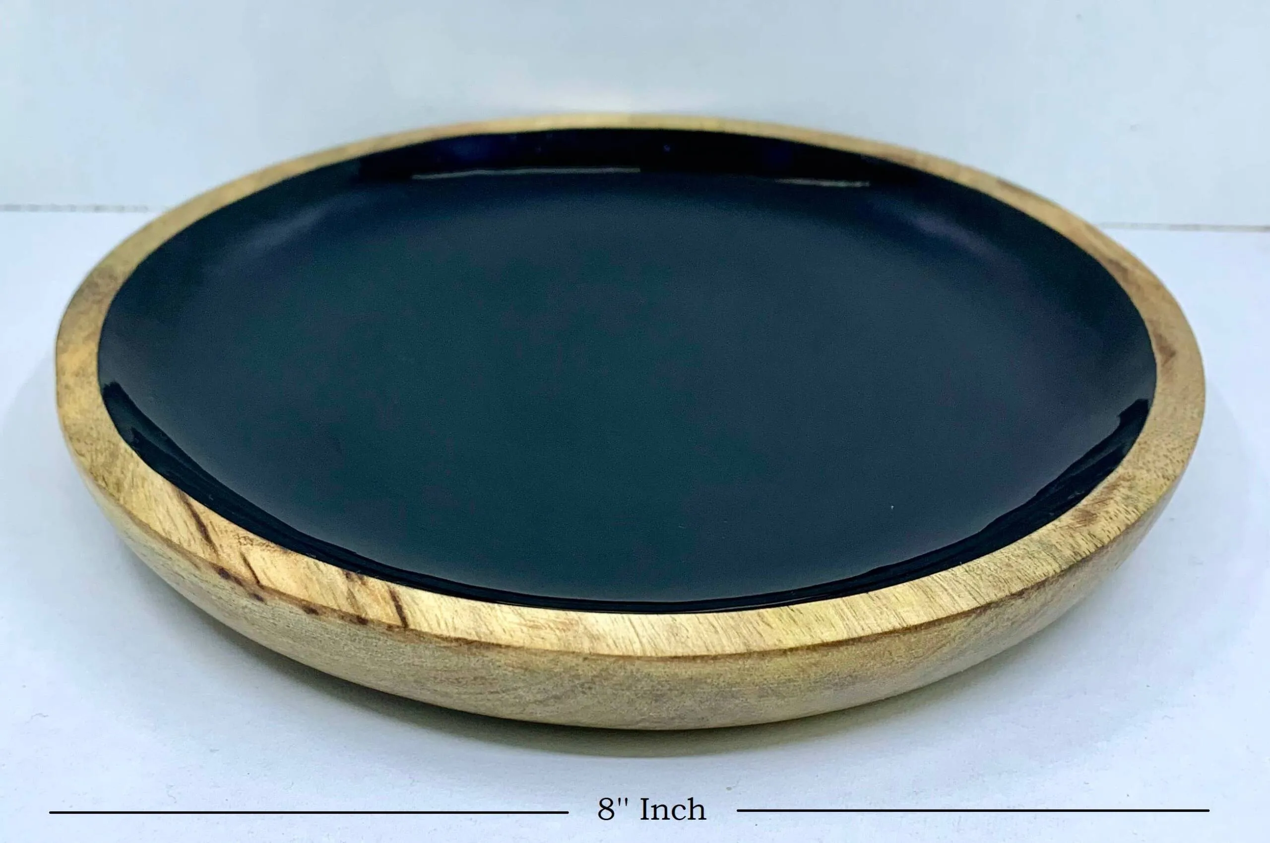 Gift pack- Wooden Round Tray & Set of Six Tea Coasters - Image 2