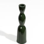 Wave Candleholder Tall - Dark Green