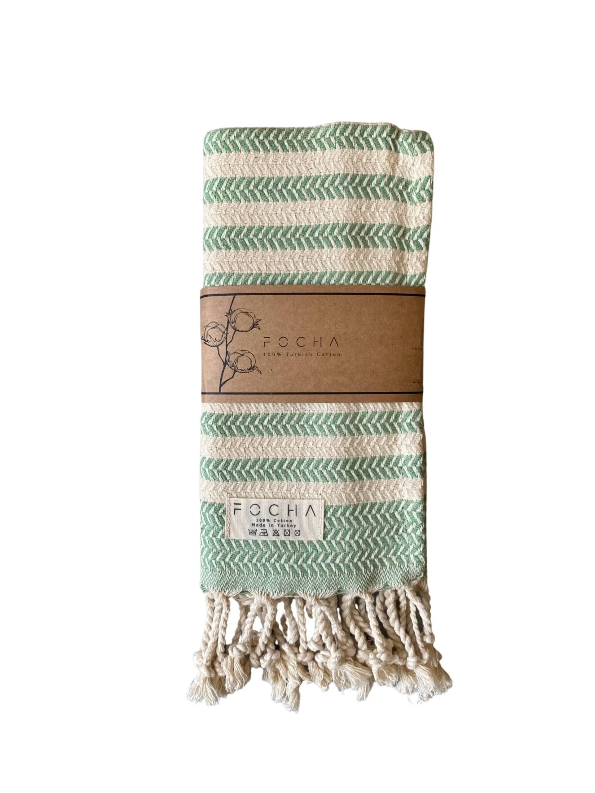 Hand Towels 100% Turkish Cotton: Blue - Image 4