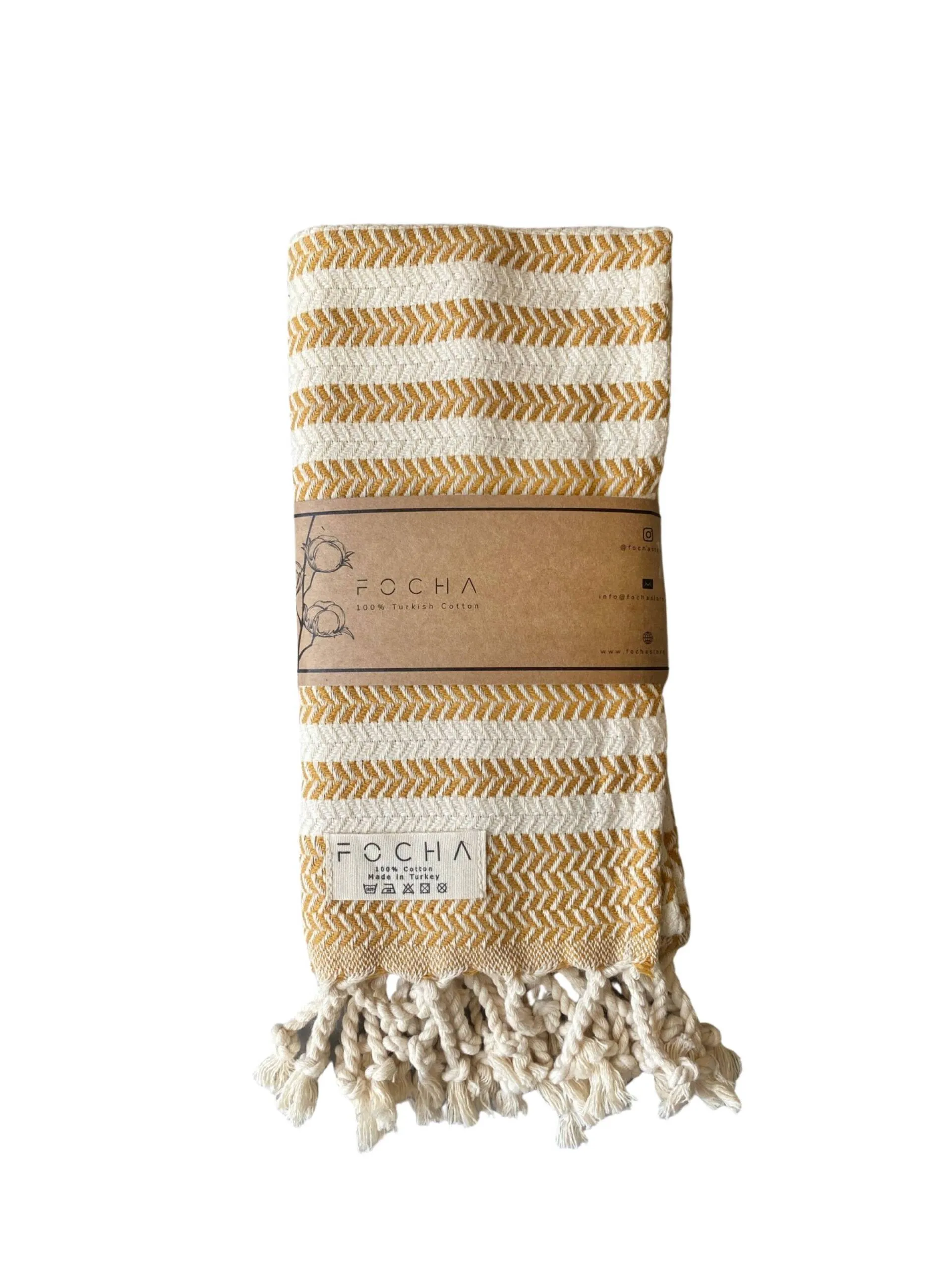 Hand Towels 100% Turkish Cotton: Blue - Image 2