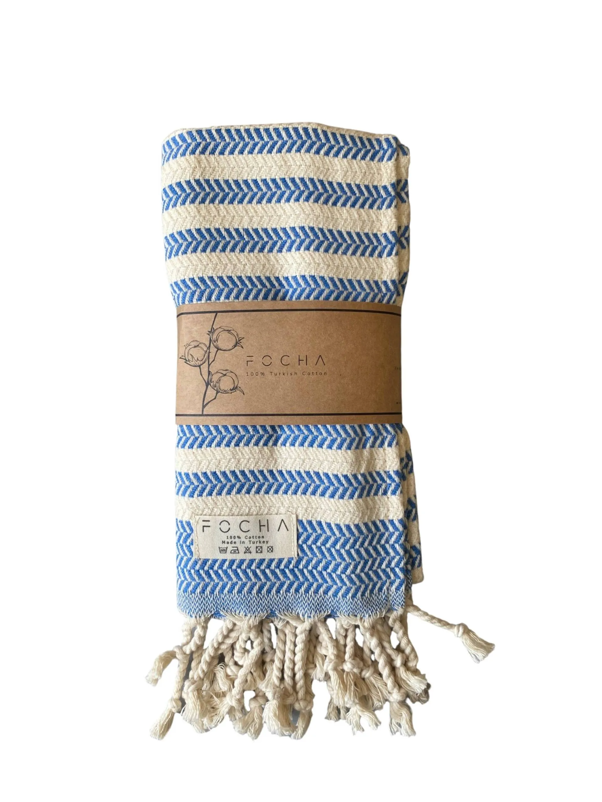 Hand Towels 100% Turkish Cotton: Blue