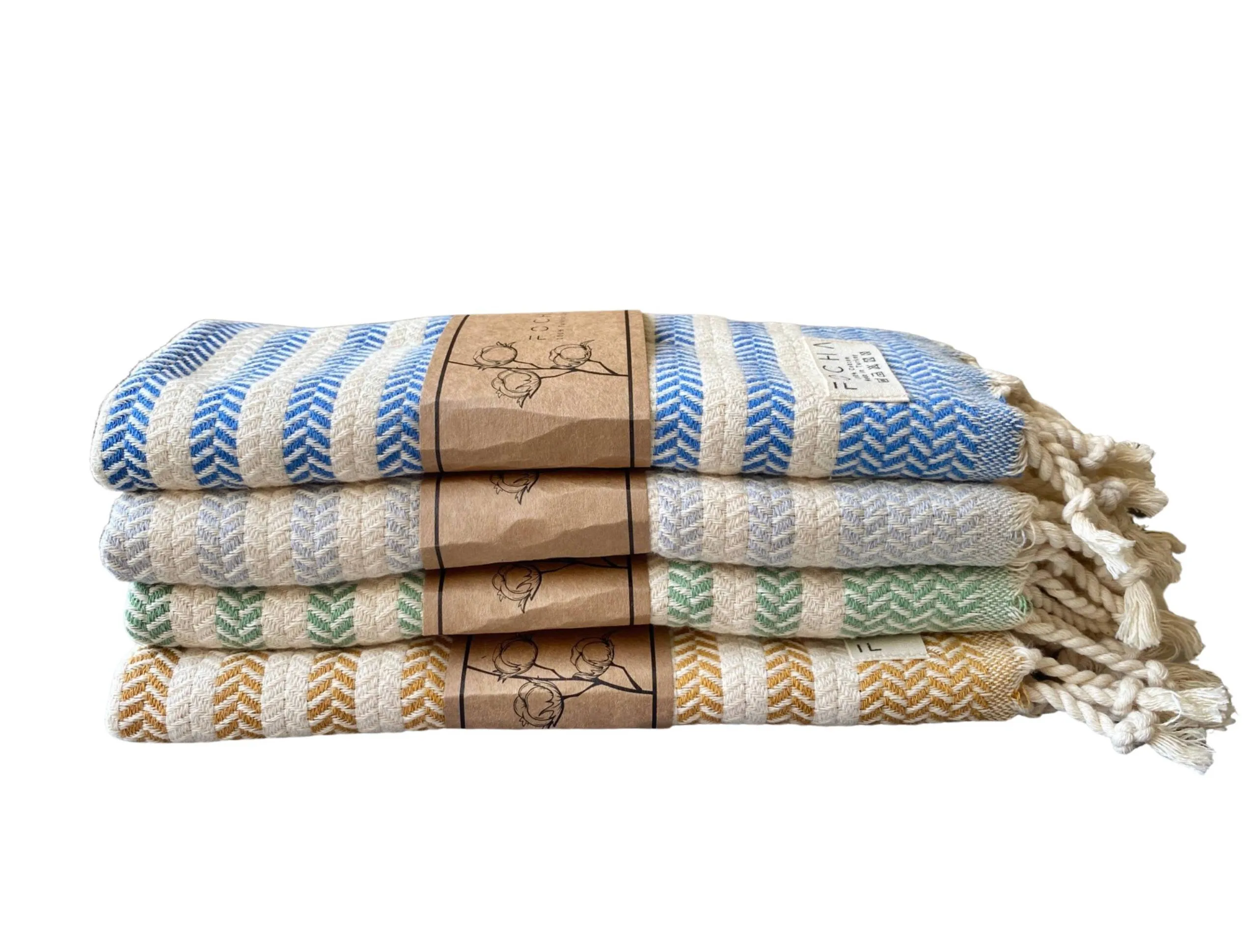 Hand Towels 100% Turkish Cotton: Blue - Image 5