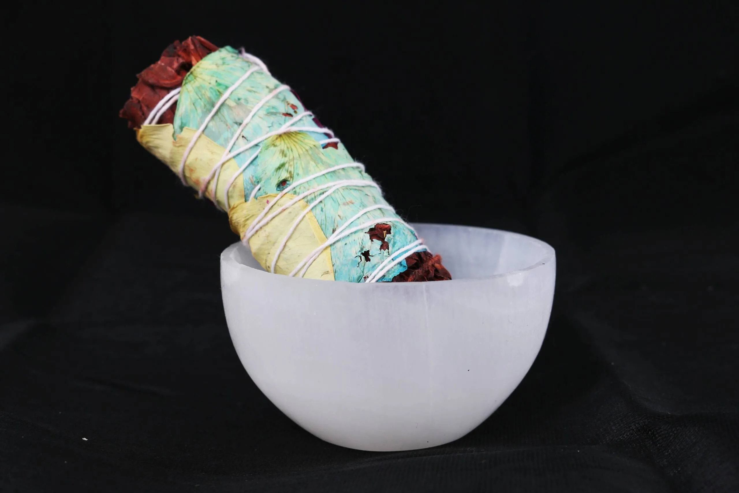 3" Selenite Smudge Bowl & Crystal Charging from Morocco