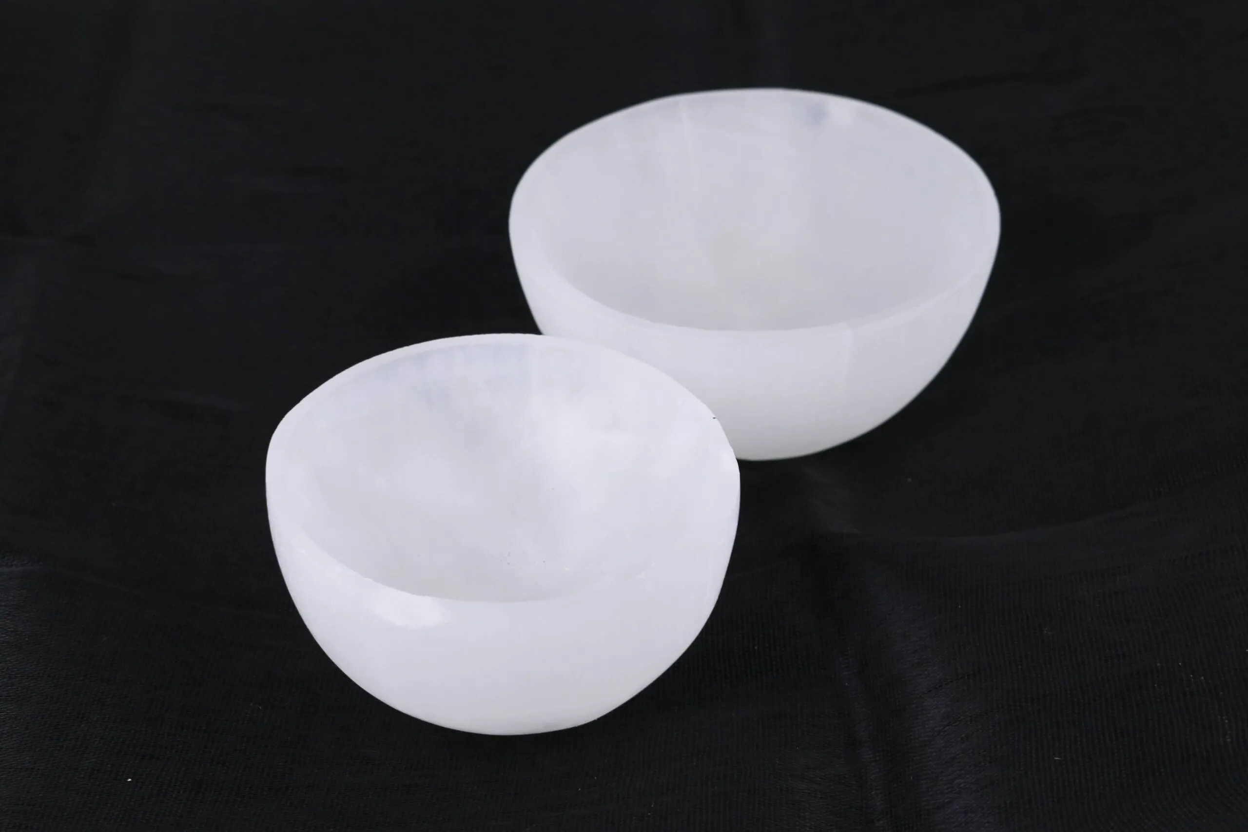3" Selenite Smudge Bowl & Crystal Charging from Morocco - Image 2