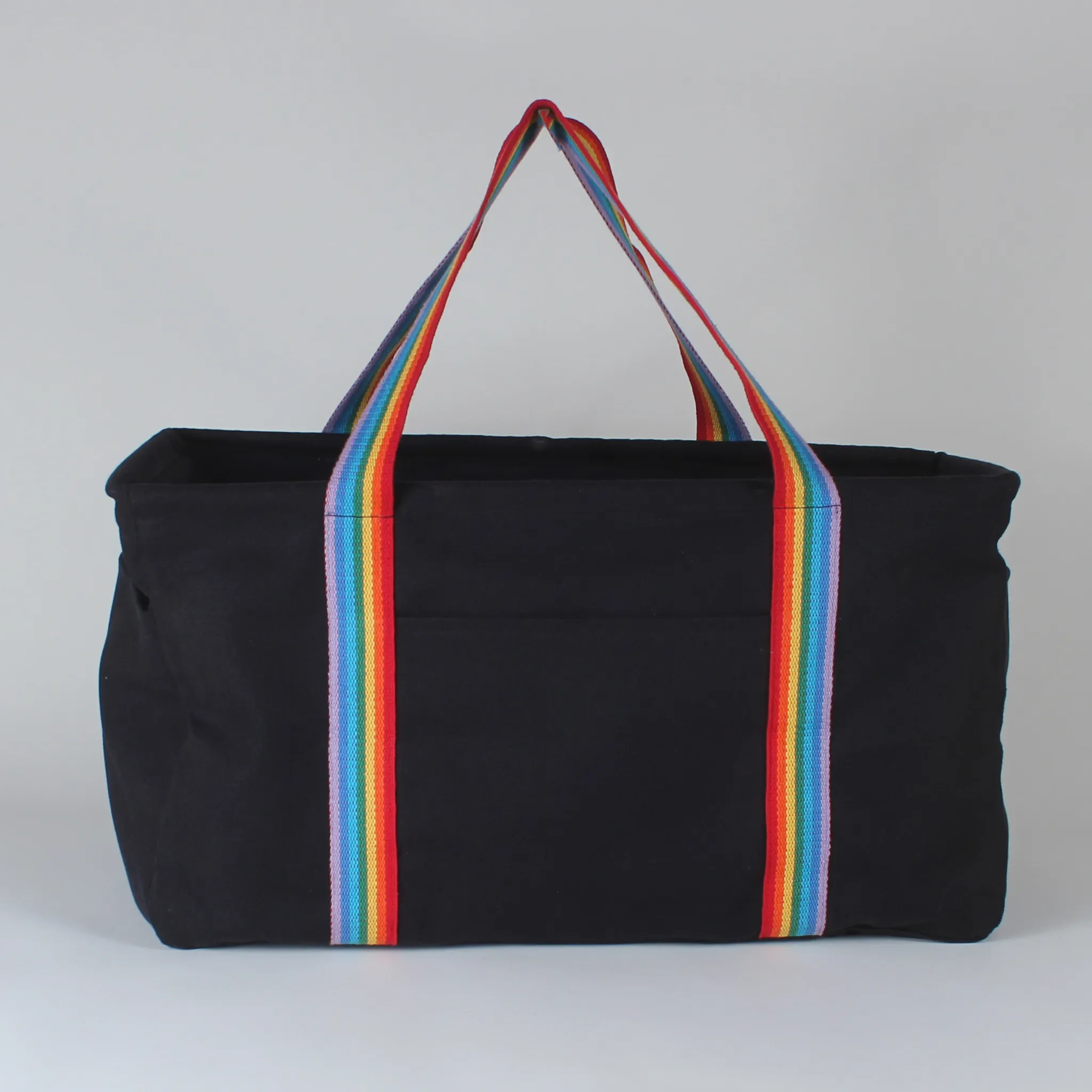 Carry All Extra Large Canvas Storage Tote: Black