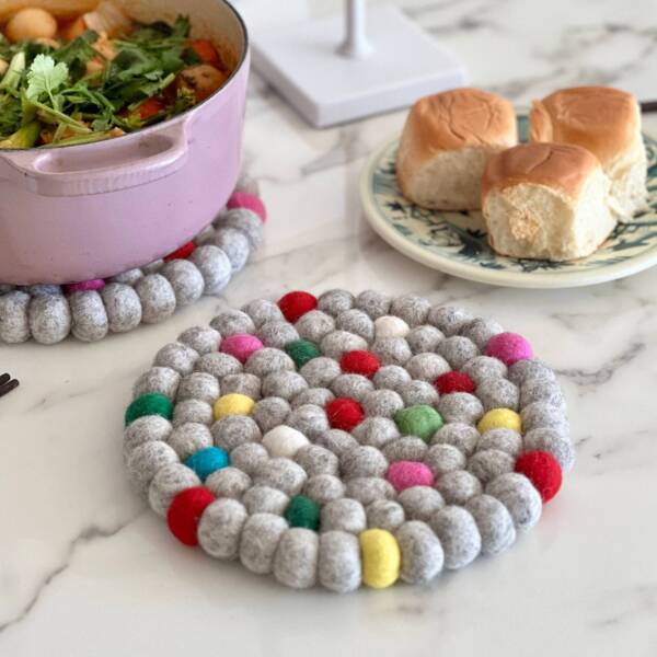 Artisan Wool Felt Trivet - Image 2