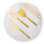 Bavaria Marble Cheese Board with Gold Knives - Image 4