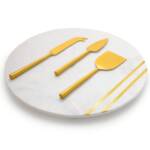 Bavaria Marble Cheese Board with Gold Knives - Image 5