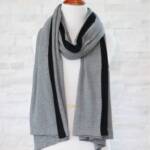 All Season Scarf in Cotton Knit -Dark Gray