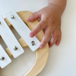 Minimalist Baby Wooden Xylophone (White) Musical Instrument - Image 3