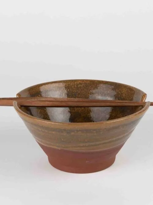 Chopsticks & Terracotta Bowl Set
