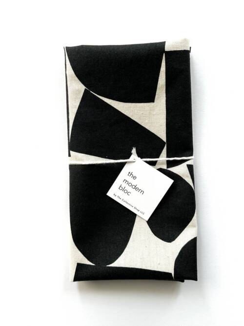 Constructed Shapes - Screen-Printed Natural Cotton Tea Towel