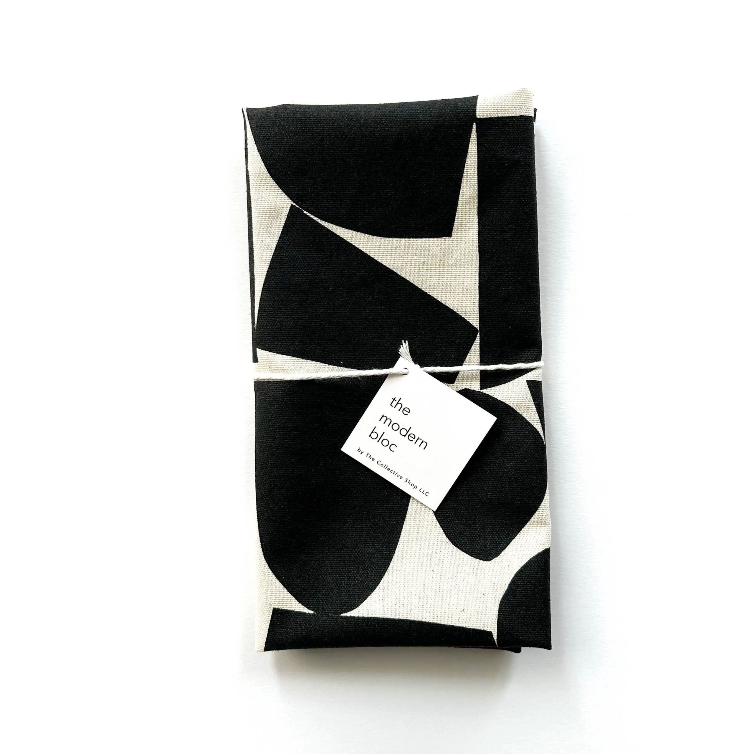 Constructed Shapes - Screen-Printed Natural Cotton Tea Towel