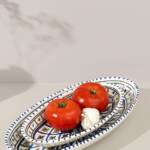 Ceramic Hand Painted Decorative Oval Plate | Terrata: Large - Image 2