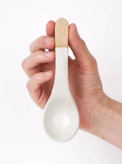 Ceramic Soup Spoon: Satin White