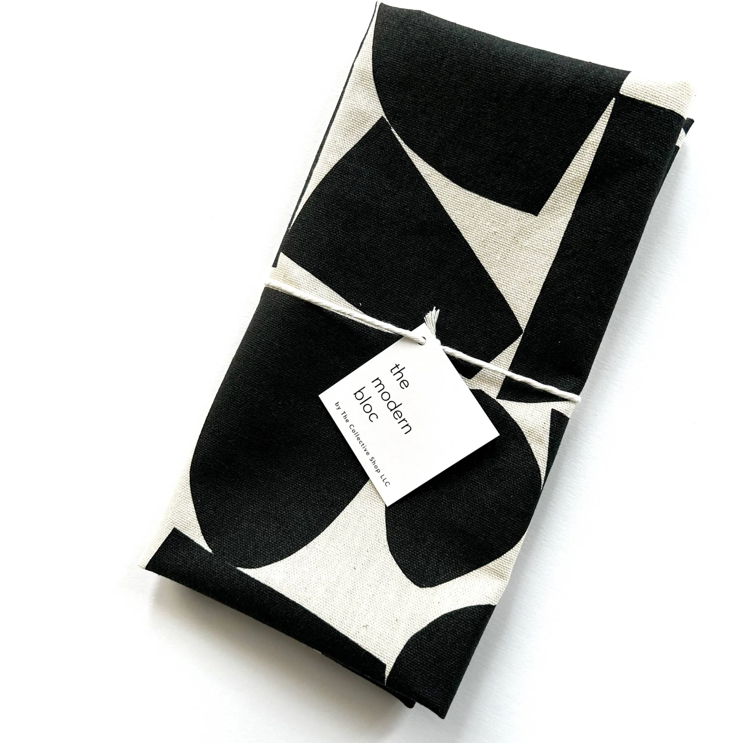 Constructed Shapes - Screen-Printed Natural Cotton Tea Towel - Image 2