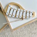 Minimalist Baby Wooden Xylophone (White) Musical Instrument - Image 2