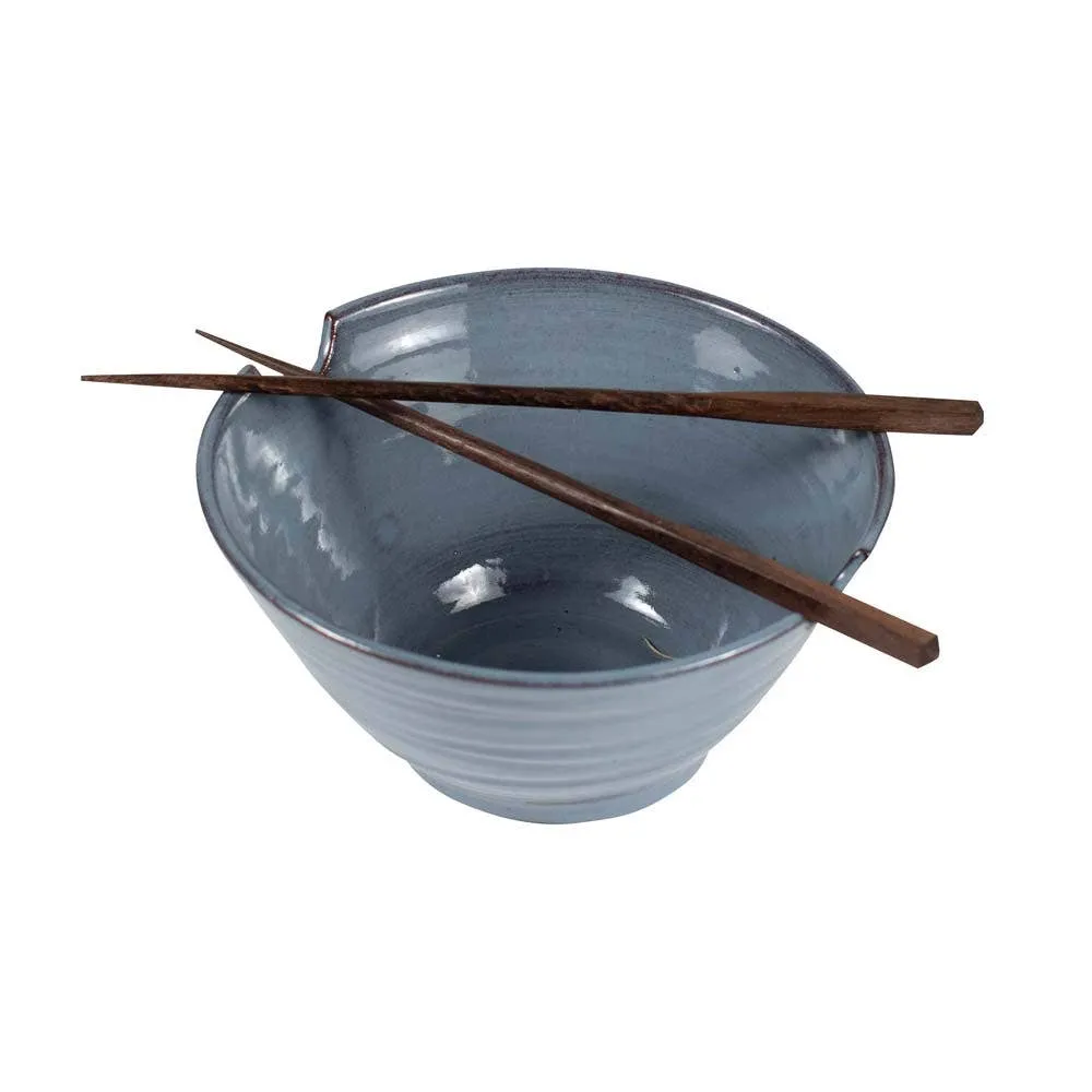 Chopsticks & Blue Bowl Set