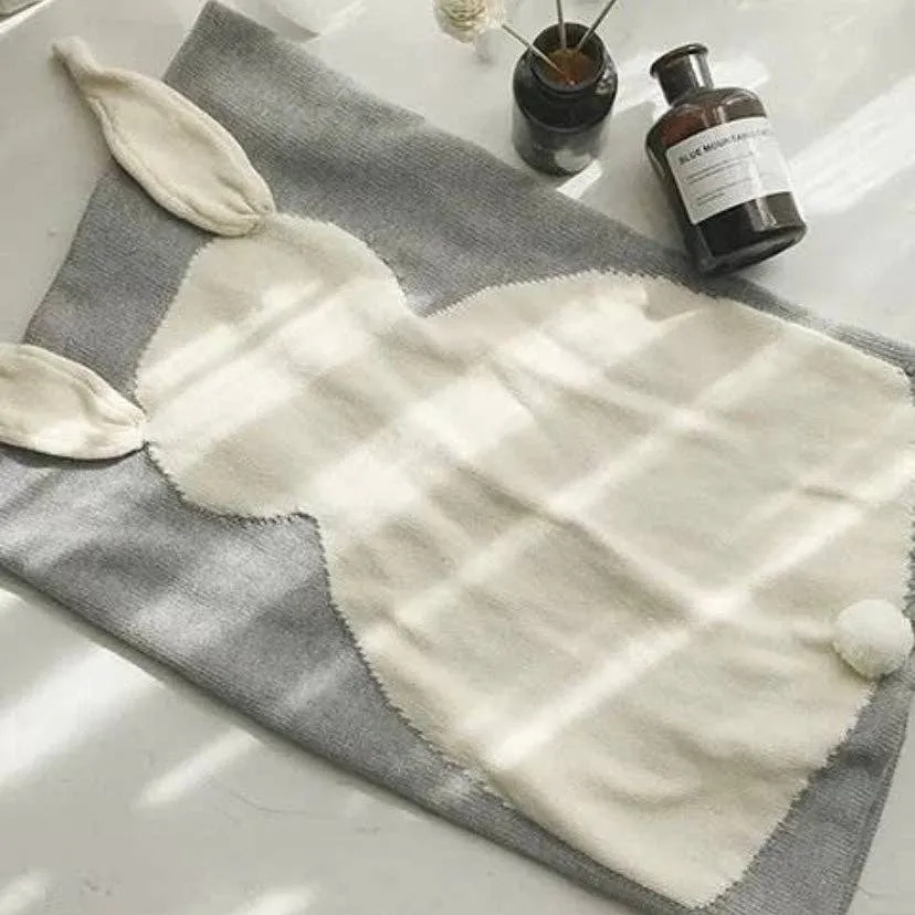 Annie & Charles® bunny baby blanket: Pink - Image 4