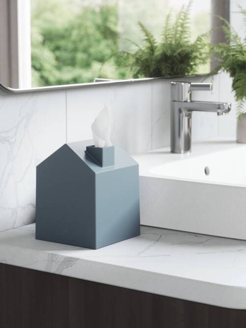 Casa Tissue Cover: Slate Blue