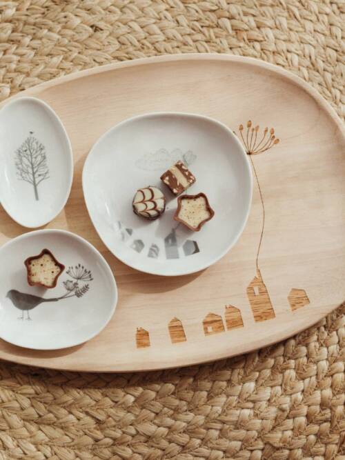 Wonderland Mini Bowl Set: Dandelions and Birds