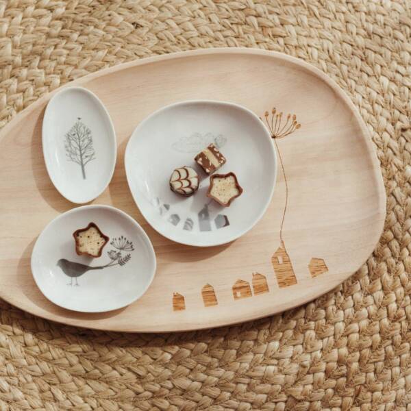 Wonderland Mini Bowl Set: Dandelions and Birds