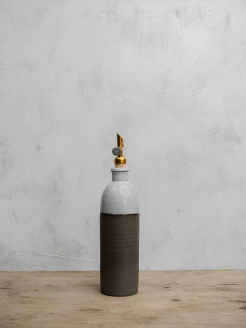1/2 Oil bottle/1/2 Oil dispenser: Gray/Grey, 400ml - 1/2 oil