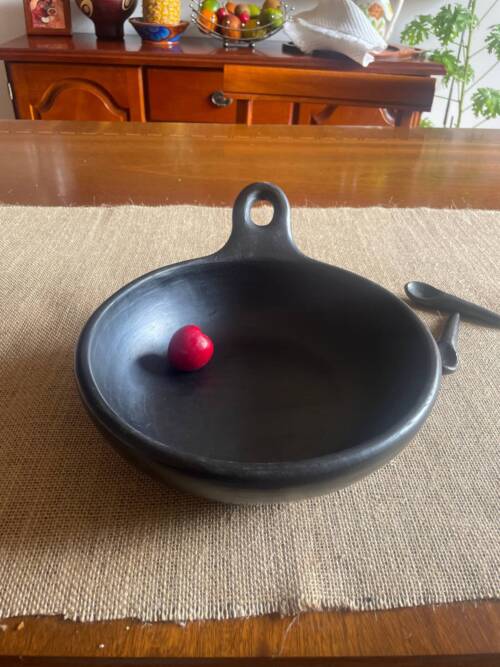 La Chamba Saute Pan Casserole Saucepan  Clay Diameter 9"