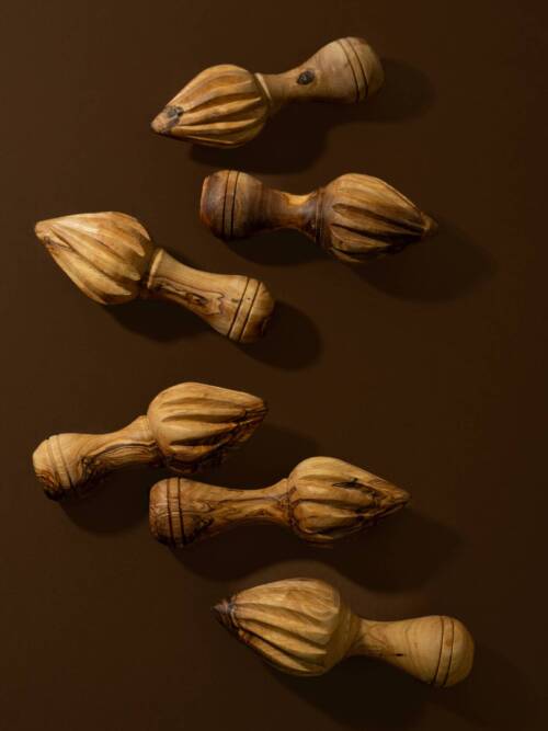 Natural Olive Wood Lemon Press