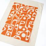 Mid Century Shapes - Screen-Printed Cotton Natural Tea Towel - Image 5