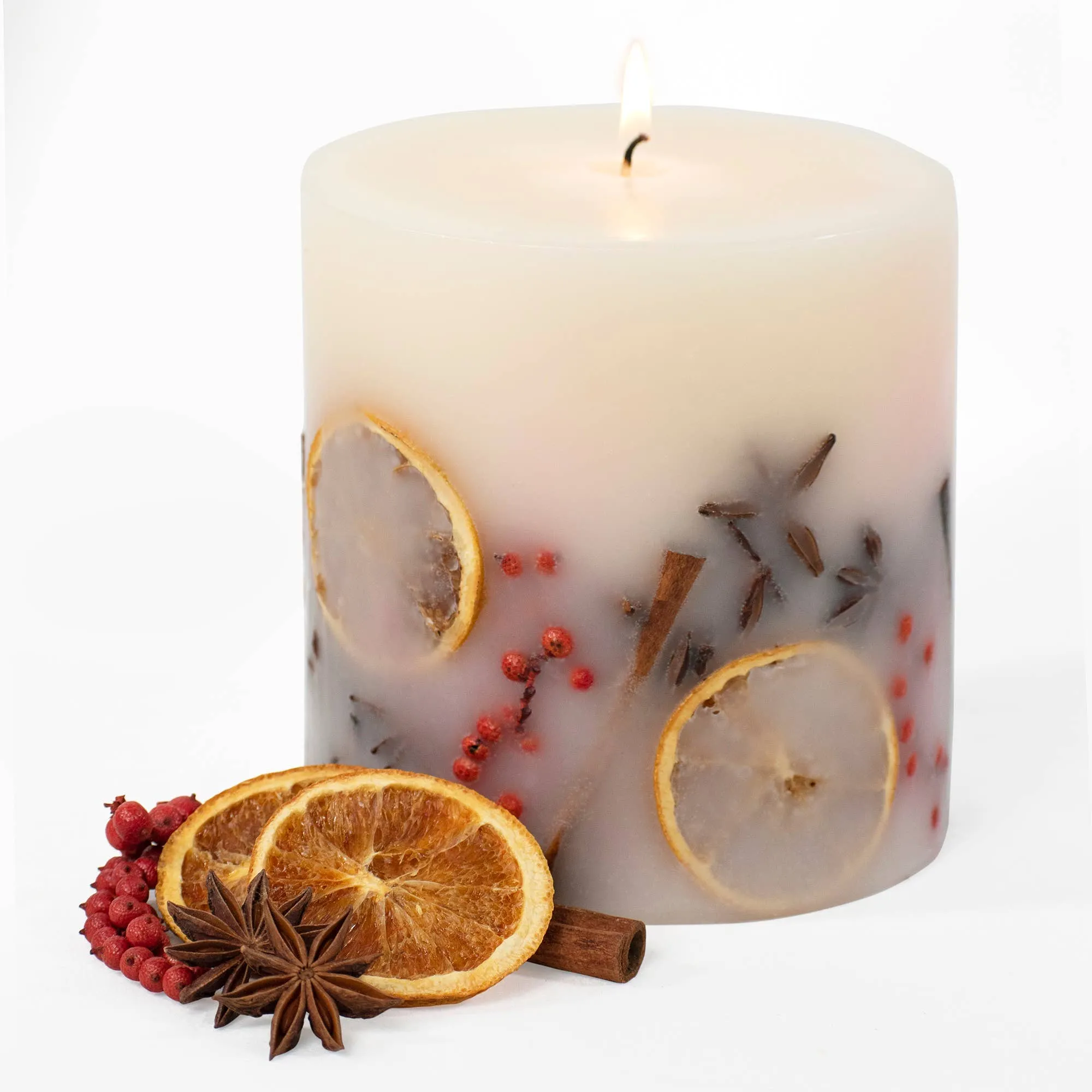 Holiday Memories Botanical Pillar Candle - Image 2