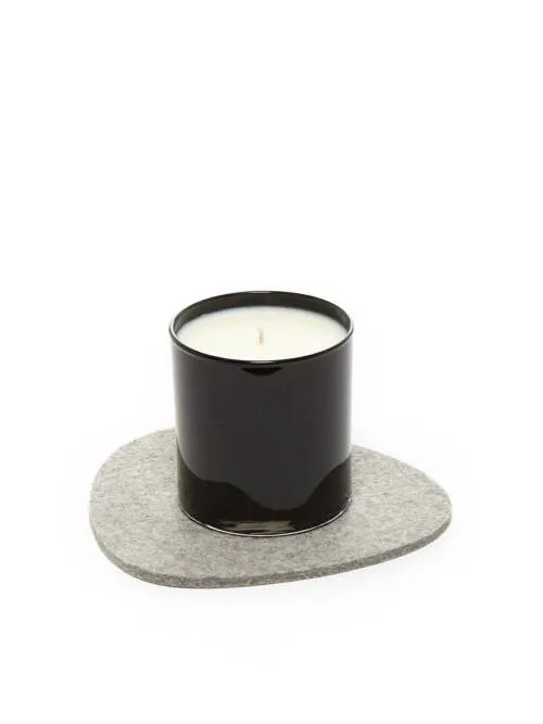 Small Stone Merino Wool Felt Trivet: Granite