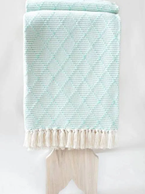 Cotton Blanket | Portuguese Sidewalk - more colors: Water Green