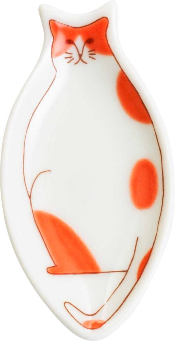 HAREKUTANI Small Cat Plate: Green - Image 5