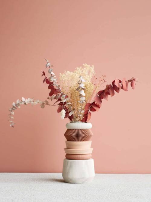 Pink AMA Modular Vase, perfect for dried or fresh flowers !