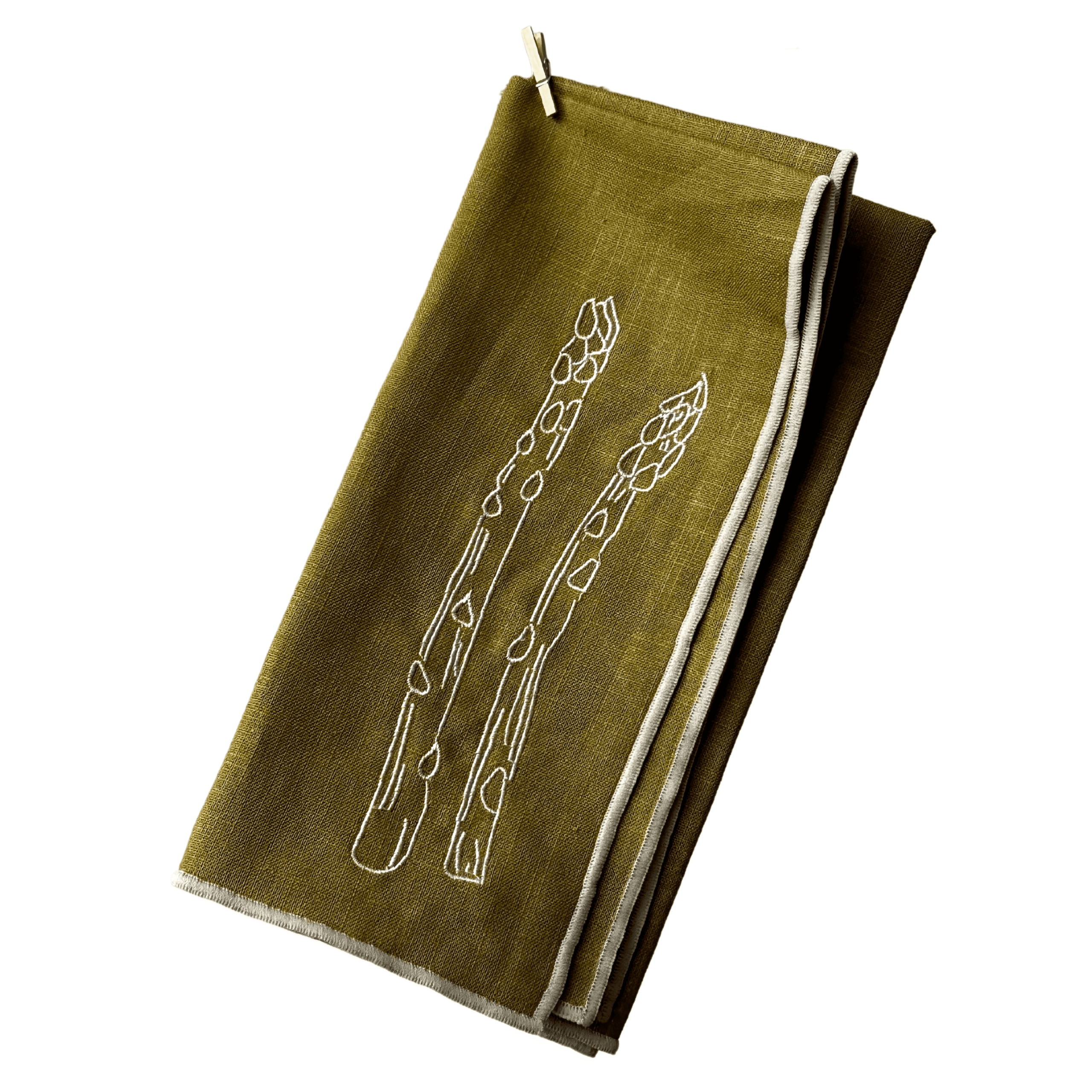 Linen Blend Napkins - Asparagus (set of 2) - Image 2