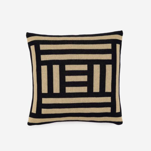Columns Pillow Cover: Black