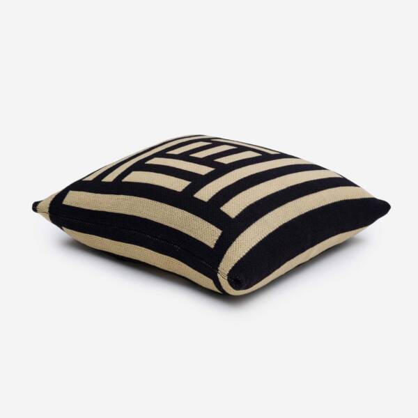 Columns Pillow Cover: Black - Image 3