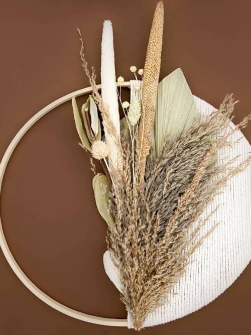 Rustic Dried Flowers Macramé Wreath: 12