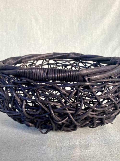 Open Weave Tatinga Basket : Black